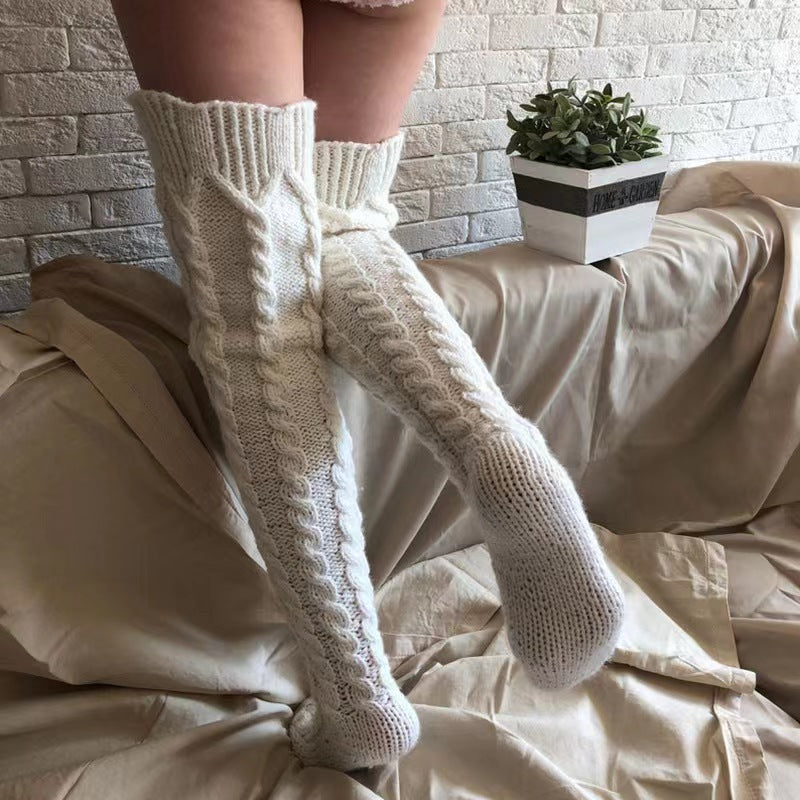 Solid Color Long Knee-length Socks