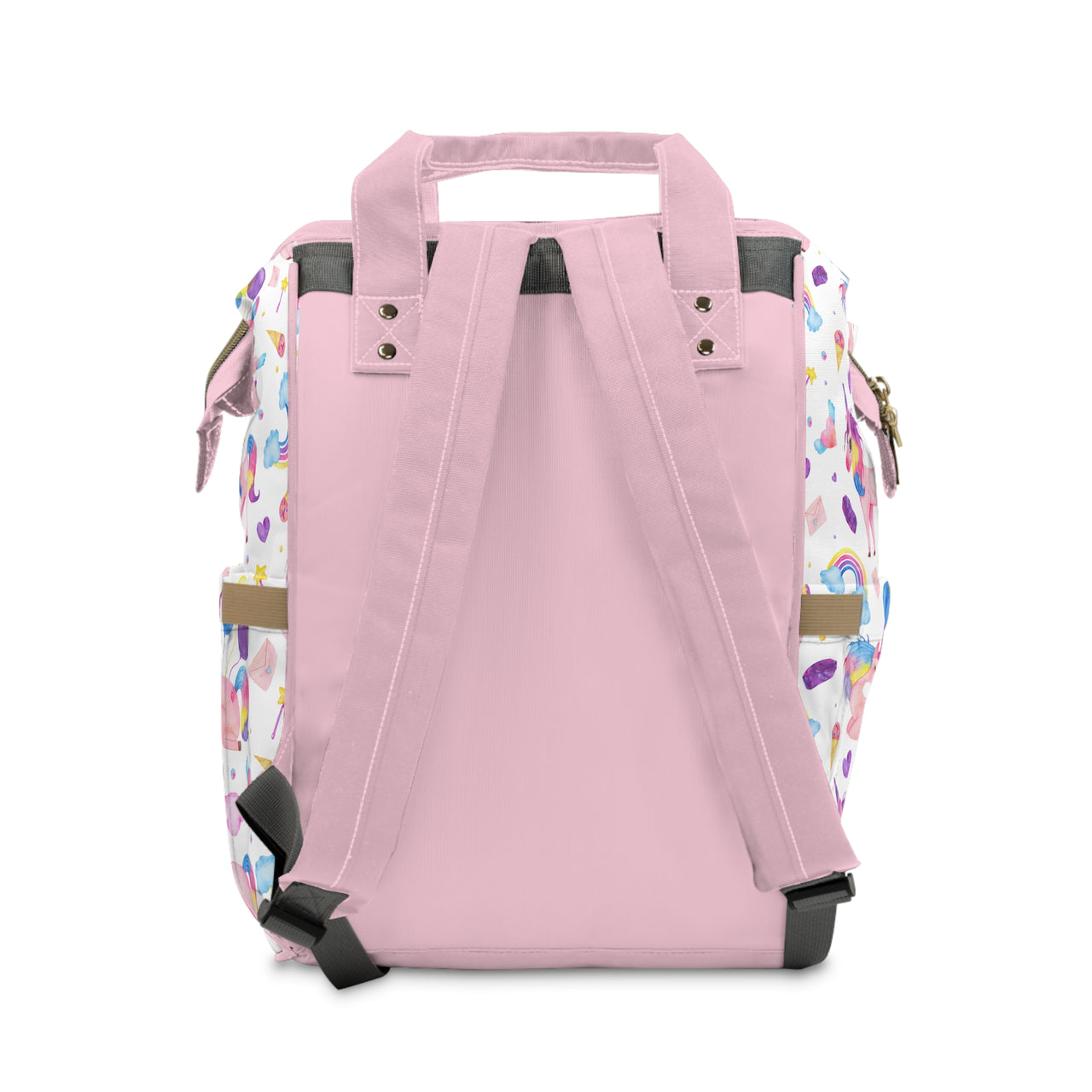 Personalized Whimsical Fairytale Unicorn Pattern Multifunctional Diaper Backpack, Newborn Gift, Baby Shower Gift, Unicorn Backpack