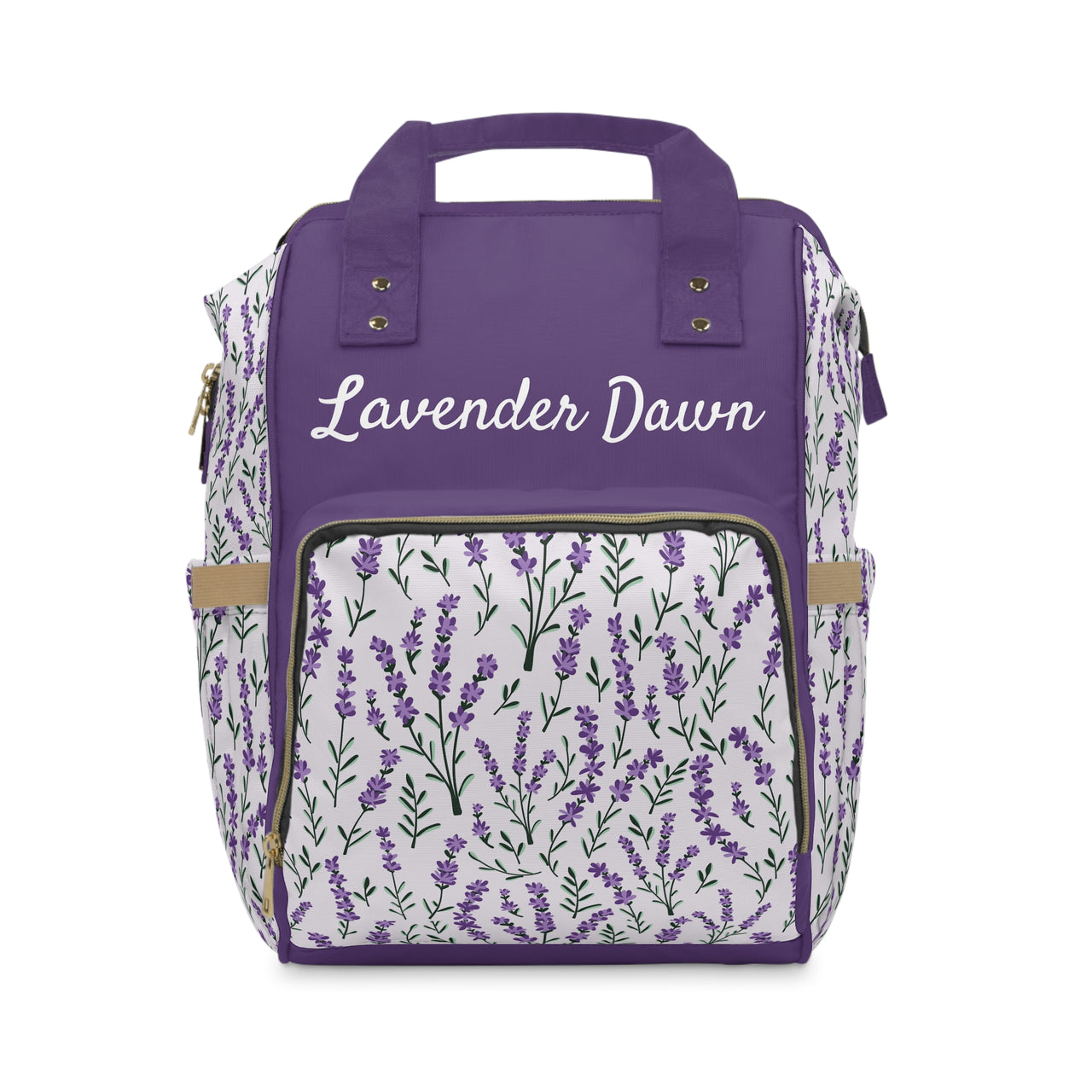 Personalized Purple Lavender Girls Multifunctional Diaper Backpack, Newborn Gift, Baby Shower Gift, Baby Diaper Bag Nappy Stroller Bag