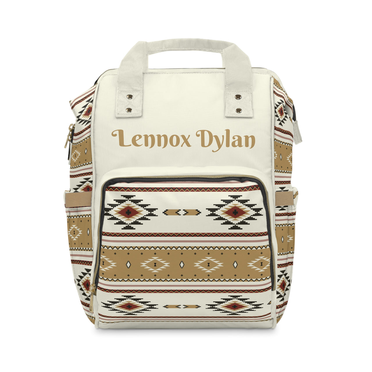 Personalized Midwestern Mexican Blanket Print Pattern Multifunctional Diaper Backpack, Newborn Gift, Baby Shower Gift, Western Backpack