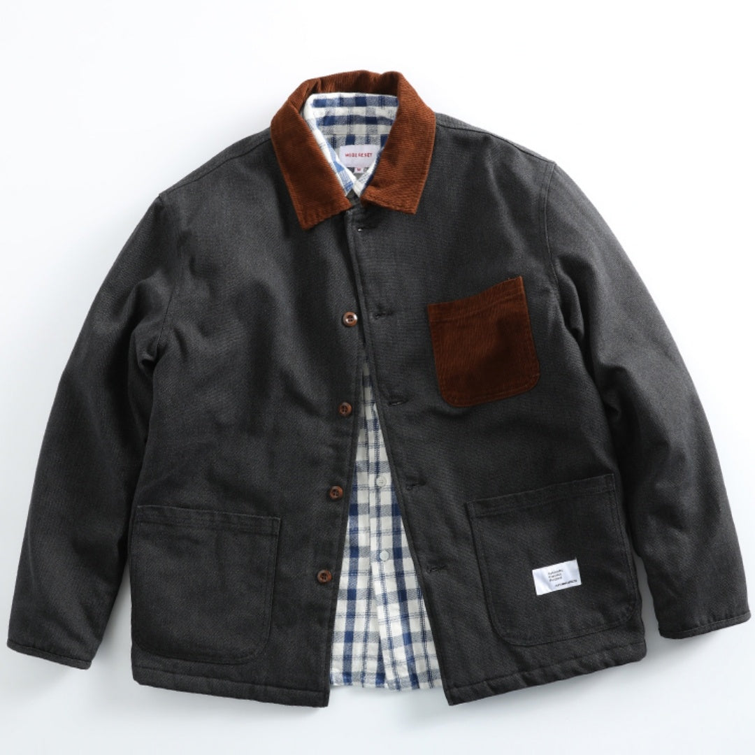 Retro Style Workwear Cotton Corduroy Jacket Coat