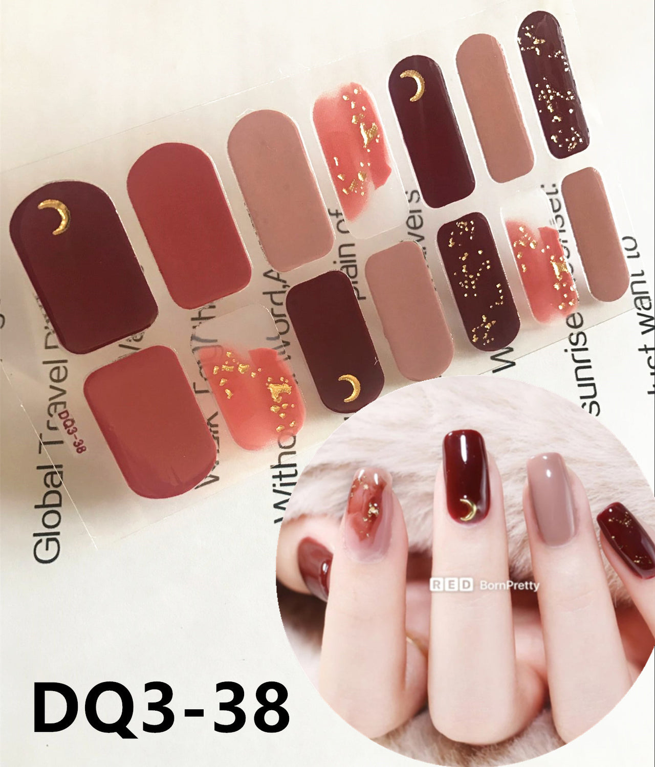 Minimalist Waterproof And Long Lasting 3d Nail Stickers