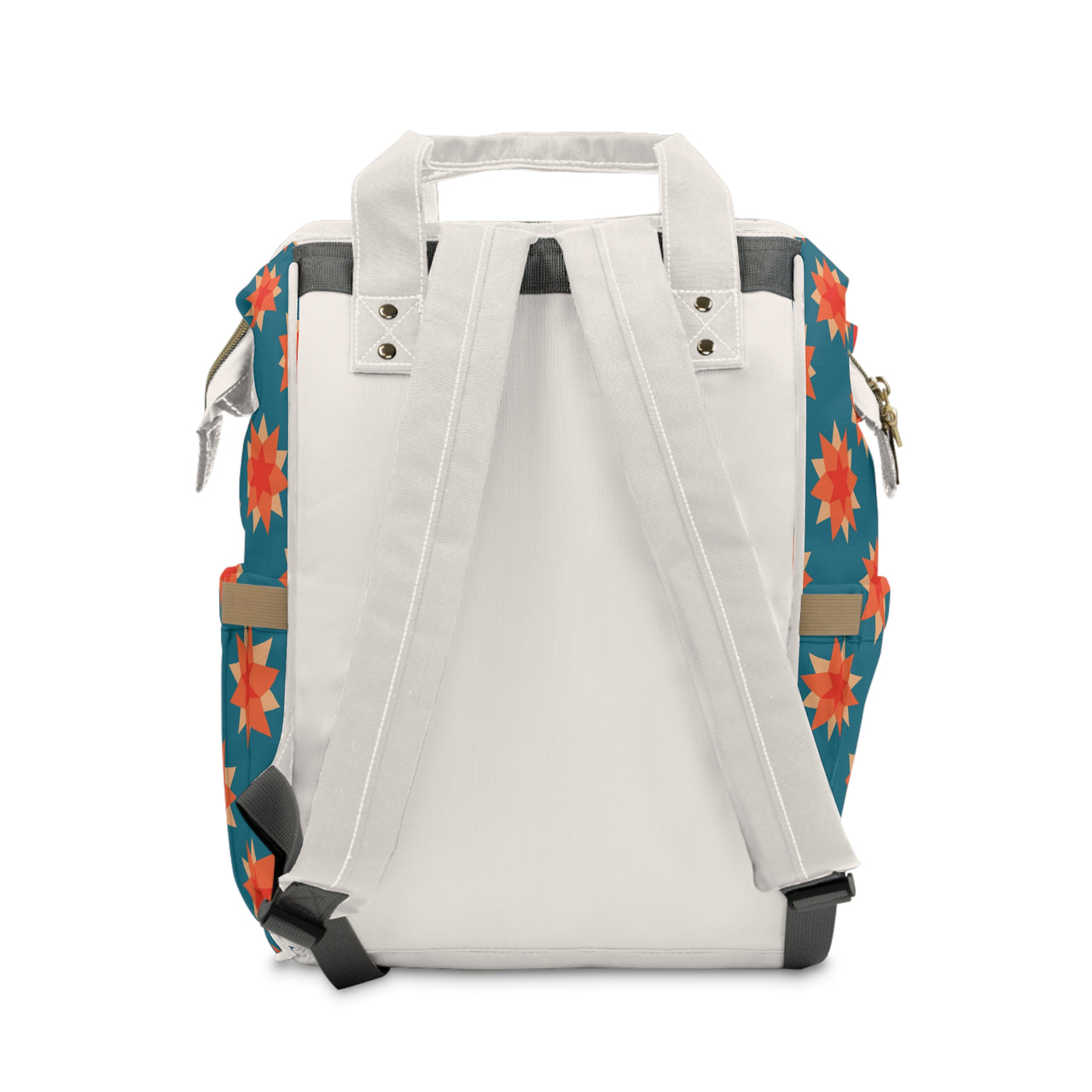 Personalized Retro Star Print Pattern Multifunctional Diaper Backpack, Newborn Gift, Baby Shower Gift, Retro Backpack