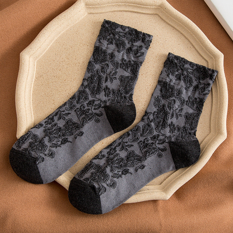 Autumn And Winter New Women's Socks Japanese Style Mid-calf High Length Tube