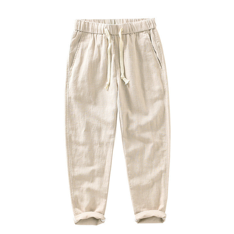 Men's Thin Breathable Cotton And Linen Casual Pants