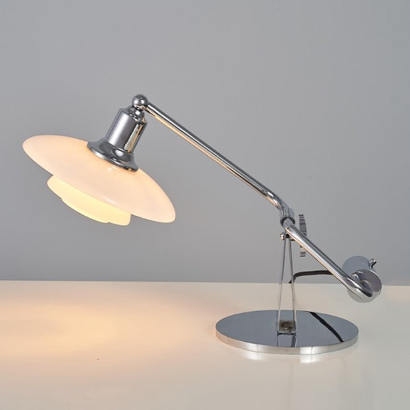 Adjustable Glass Desk Lamp At The Bedside