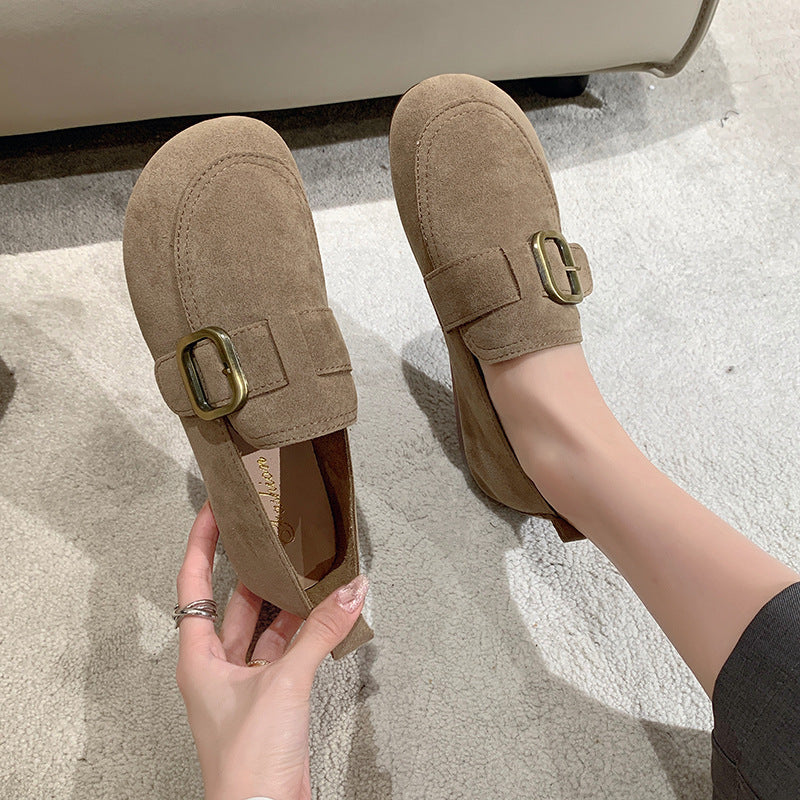 Retro Slip-on Shallow Mouth Flat Casual Shoes