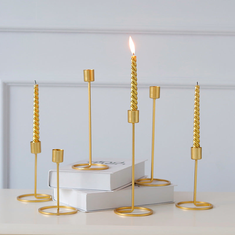 Nordic Gold Iron Candlestick