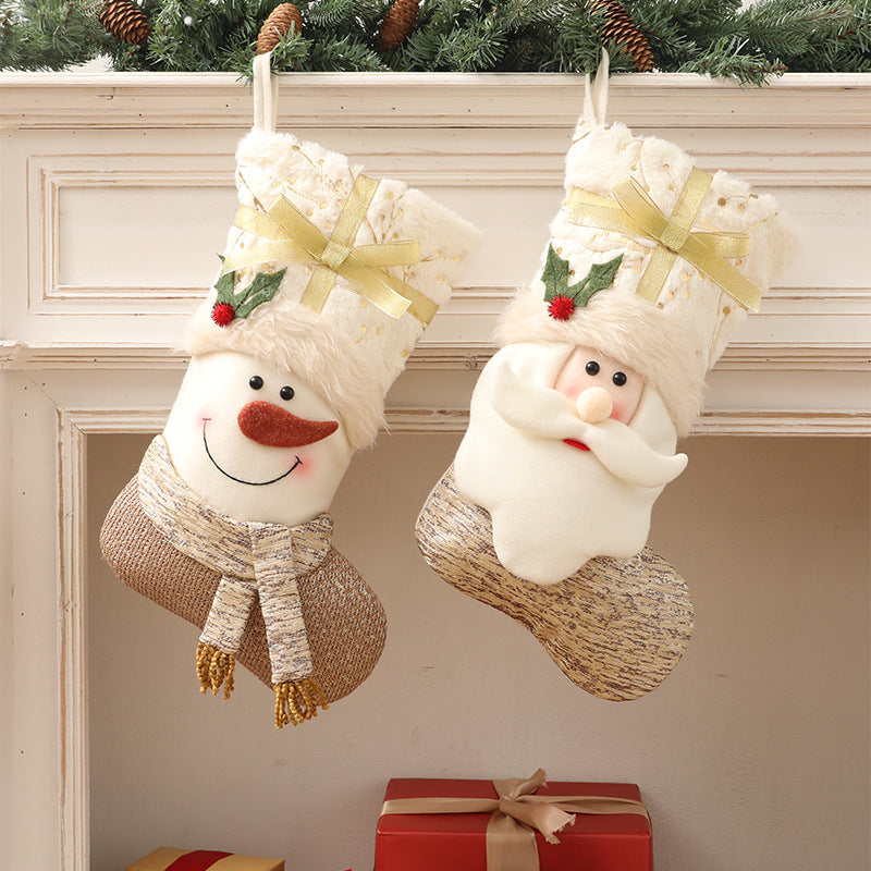Nordic Style White Christmas Stockings