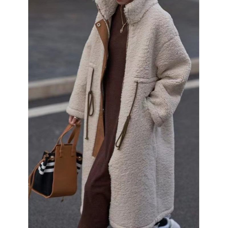 Wool Coat Thickened Mid-length Cotton