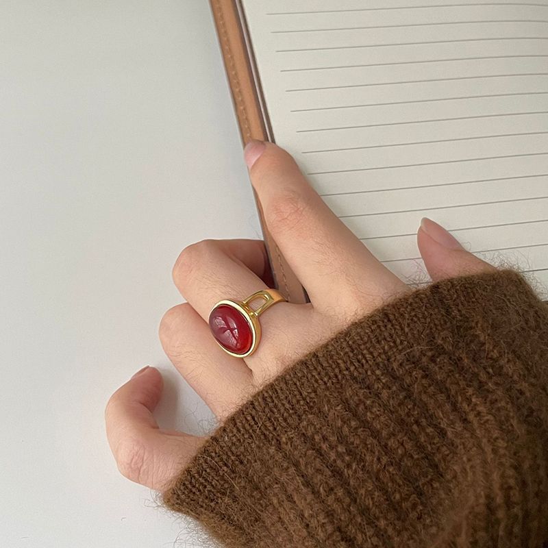 French Style Red Velvet Ring Lucky Retro Ring