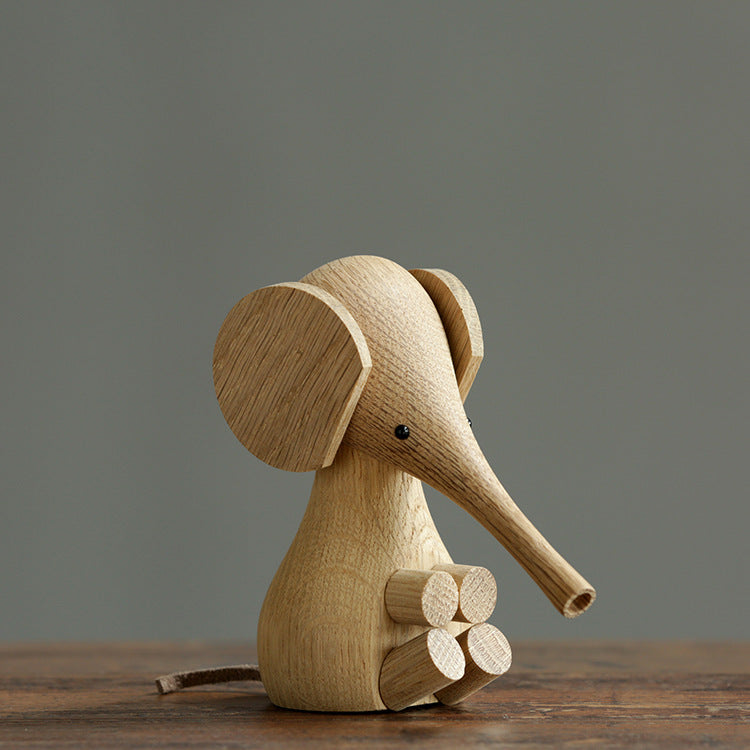 Solid Wood Pendant Elephant Decor