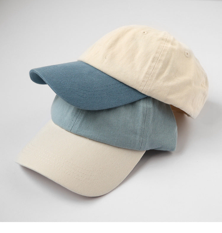 Muted Simple Stitching Ice Cream Color Street Casual Baseball Cap