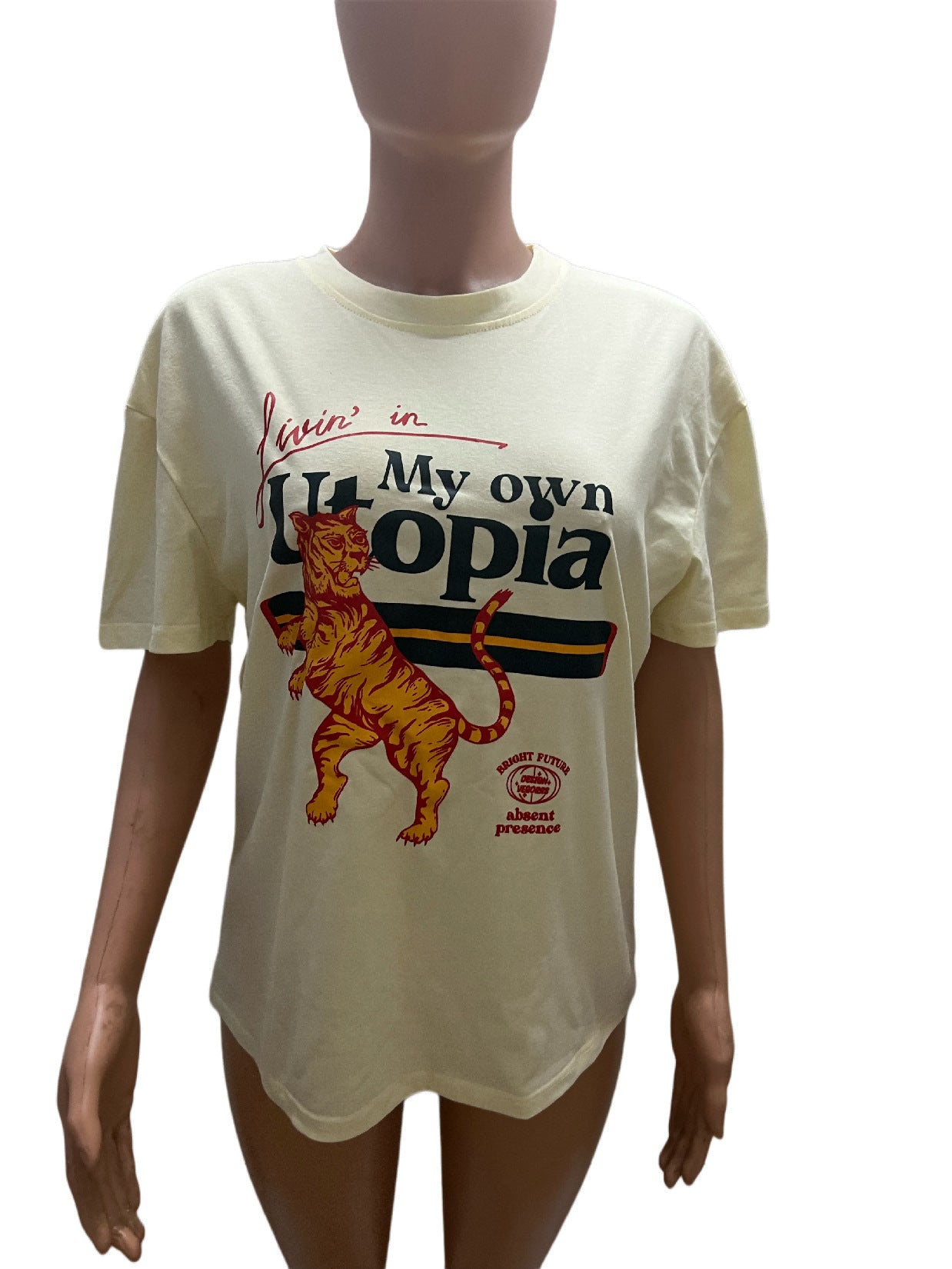Retro Fun Tiger Print Loose Short Sleeve T-shirt