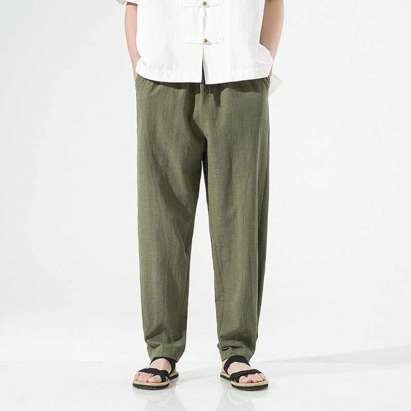 Men's Casual Pants Fashion Linen Trendy Straight