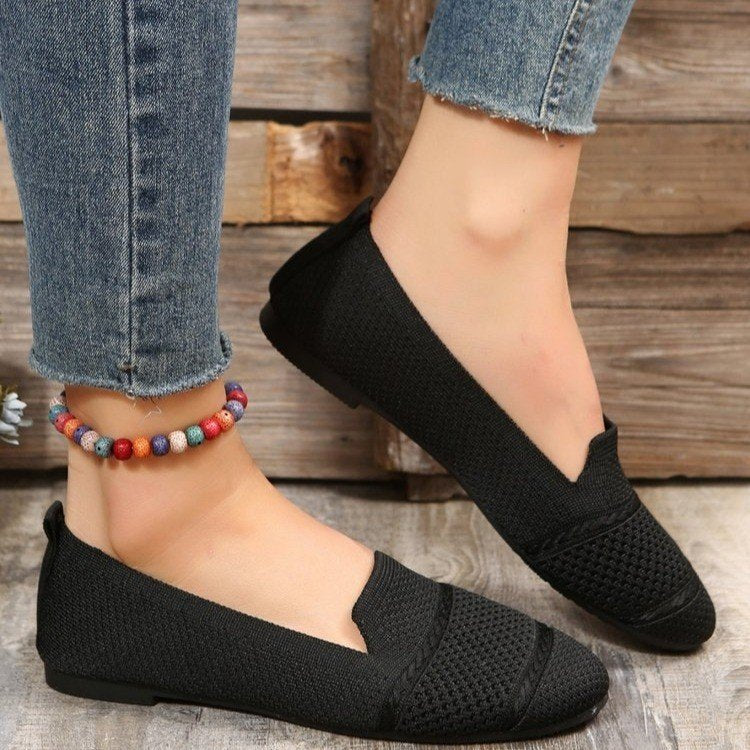 Women's Ballet Flats Round Toe Soft Sole Slip On Lazy Shoes Walking Flat Loafers