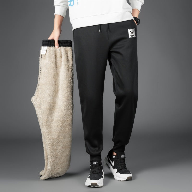 Men's Thickened Lamb Down Casual Pants