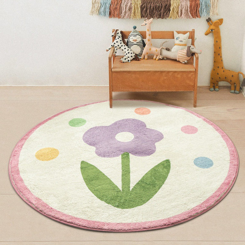 Round Thickened Carpet Children's Room Home Non-slip Absorbent Floor Mat