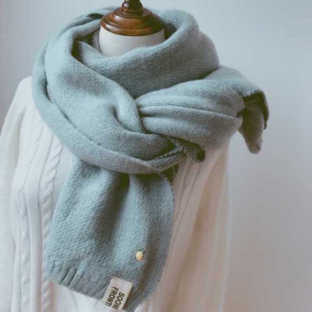 Chunky Solid Color Block Scarf