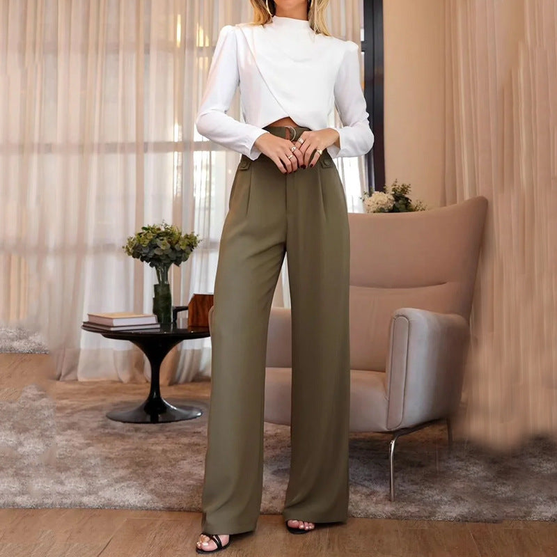 Top Straight Pants Two-piece Set