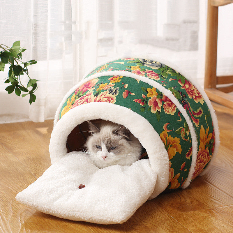 Honey Pot Cat Nest Cartoon Cat Bed House Cave Lounger For Cats Kittens