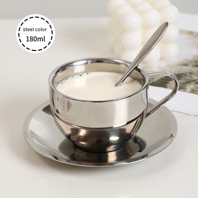 Fashion Simple Stainless Steel Coffee Set Suit