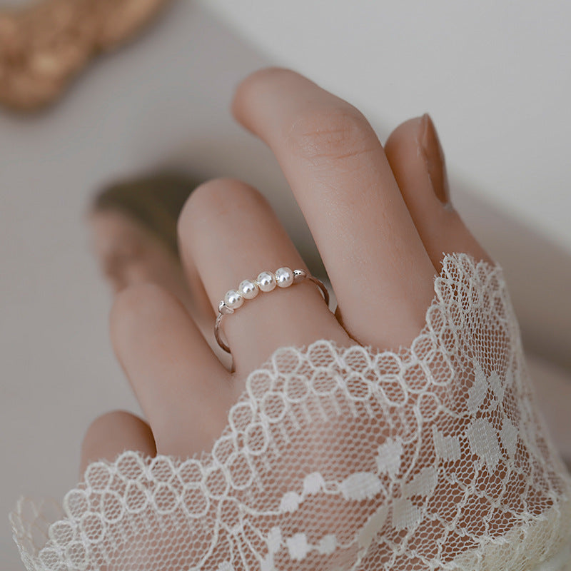 Women's Simple Cold Style Pearl Ring