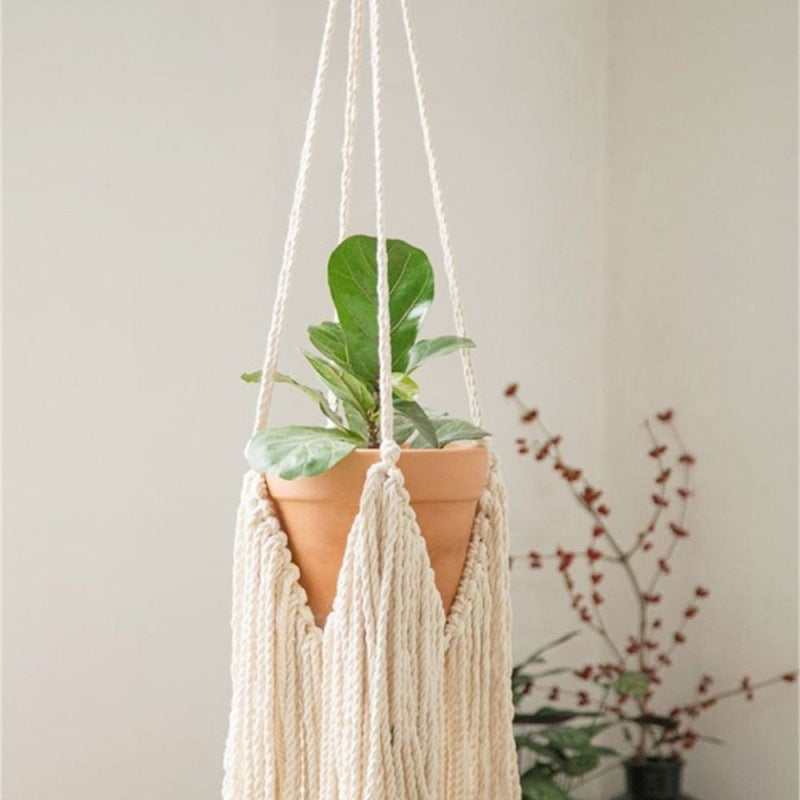 Indoor Decorative Woven Basket Plant Net Bag