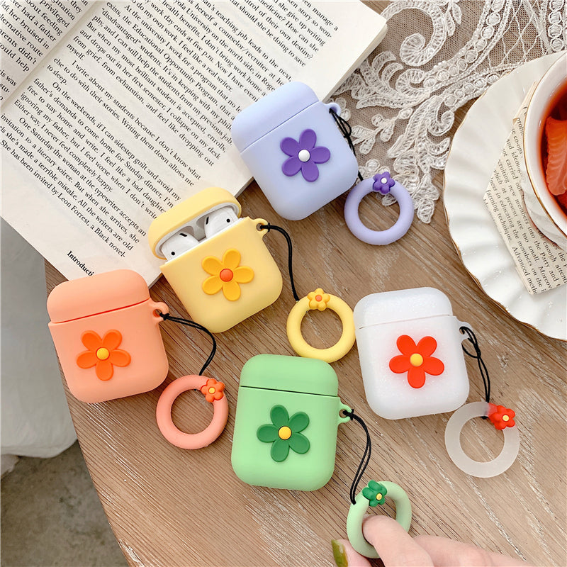 Flower Silicone Fall-proof Earphone Cover