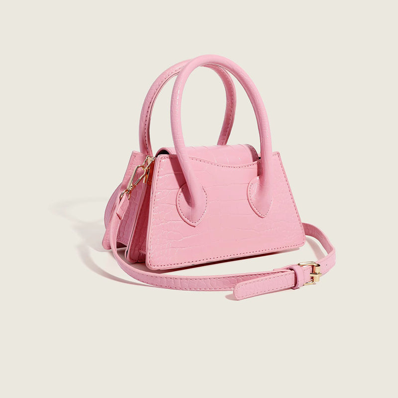 Pink Bag Simple Western Style Portable Messenger Bag
