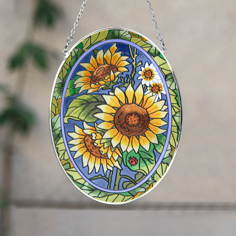 Home Fashion Painted Sunflower Hanging Ornament
