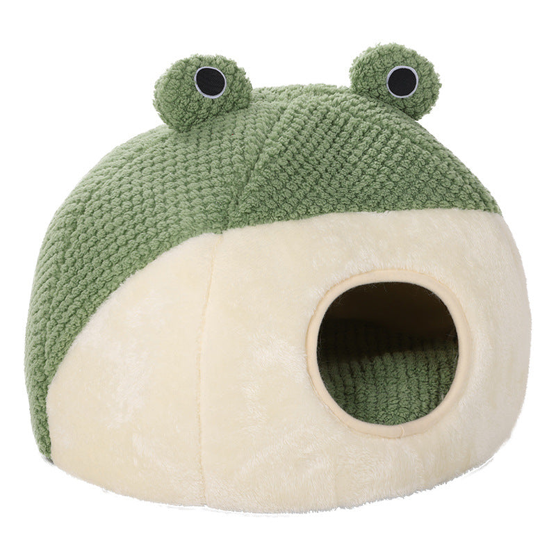 Plush Pet Bed Little Frog Warm