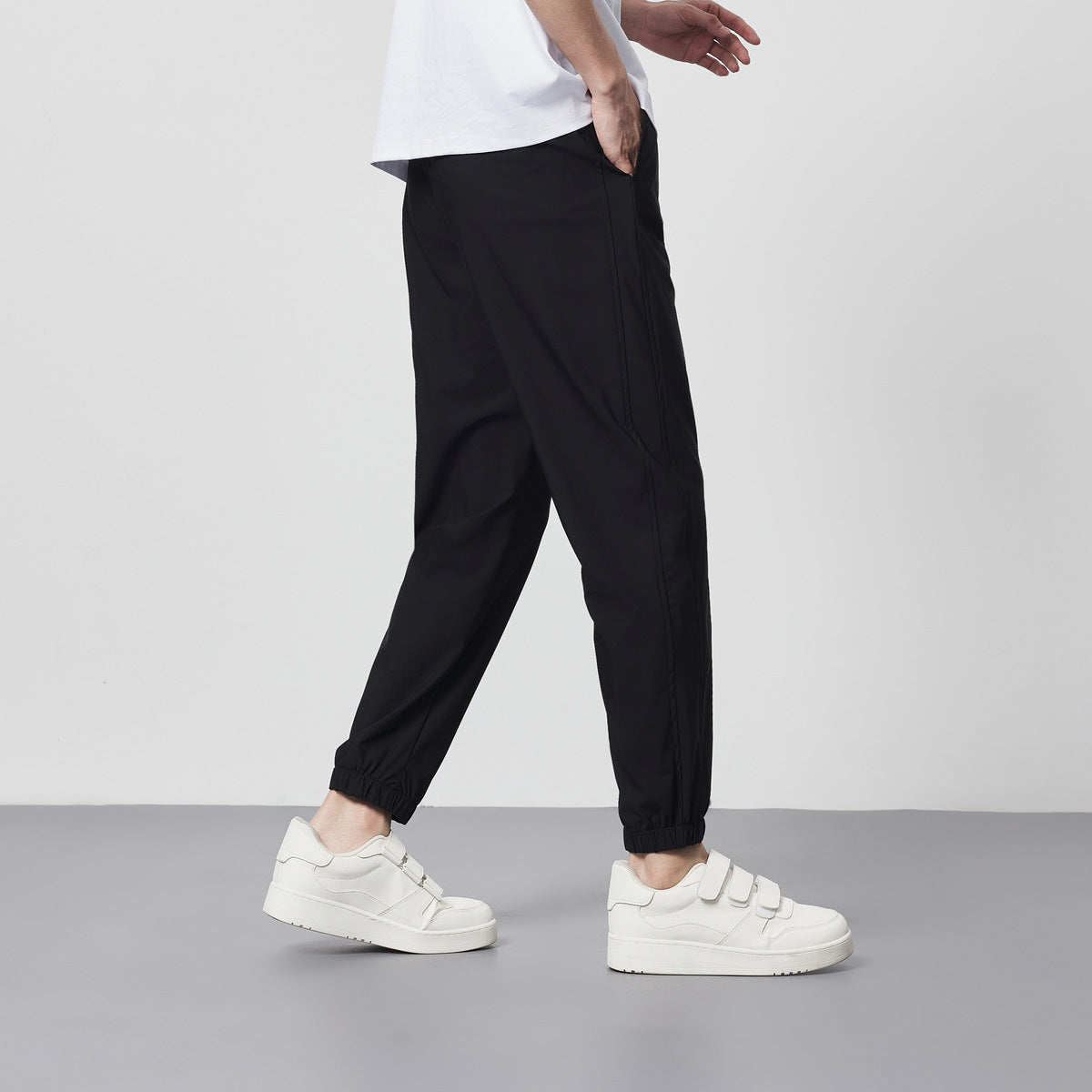 Ice Silk Cool Thin Casual Pants Ankle-length Pants For Men
