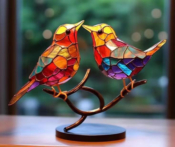 Creative Desktop Color Bird Ornaments Crafts