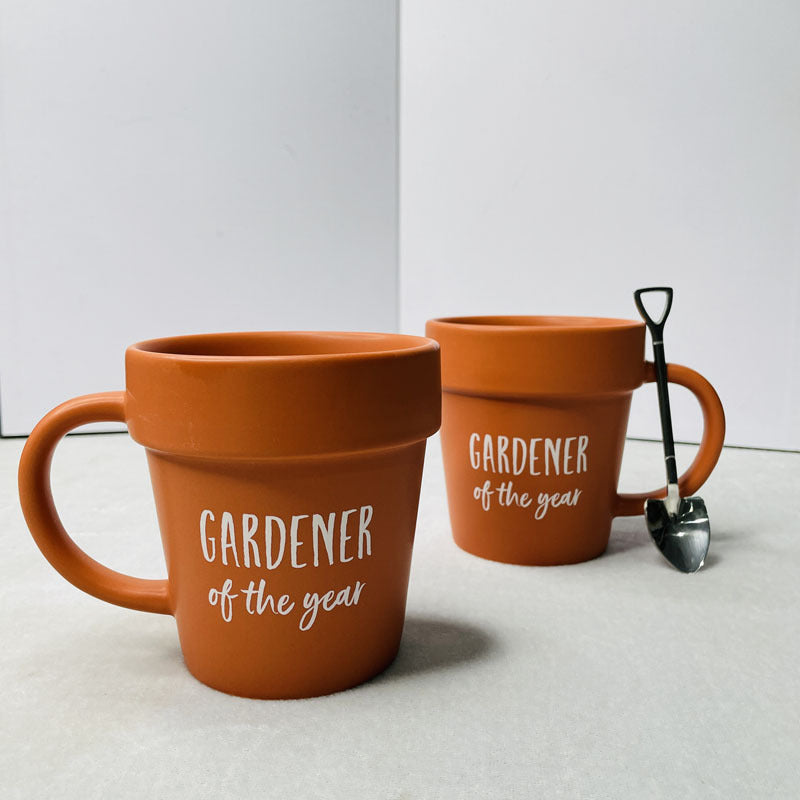 Ceramic Flower Pot Shape Retro Nostalgic Cup Mug