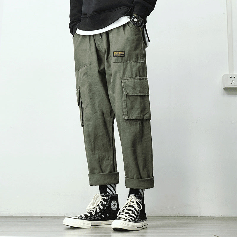 Men's Thin Cropped Straight Pants