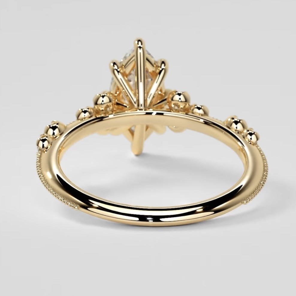 Gold Zircon Ring Simple Fashion