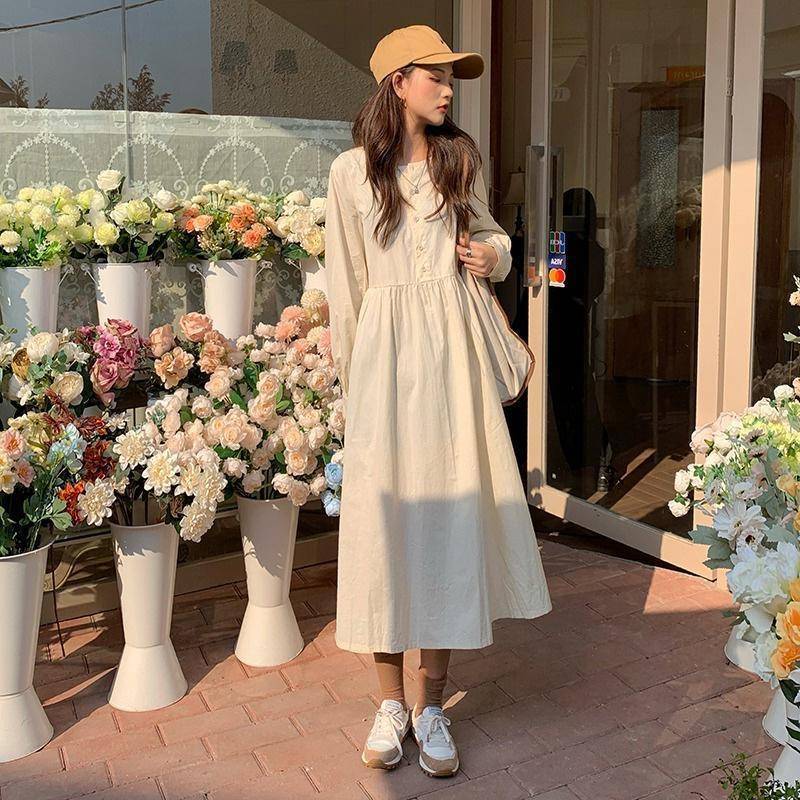 French Style Shirt Gentle Long Sleeve Dress