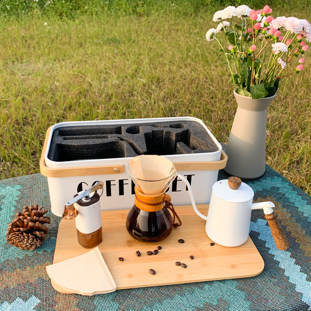 Camping Storage Box Hand Brewed Coffee Set