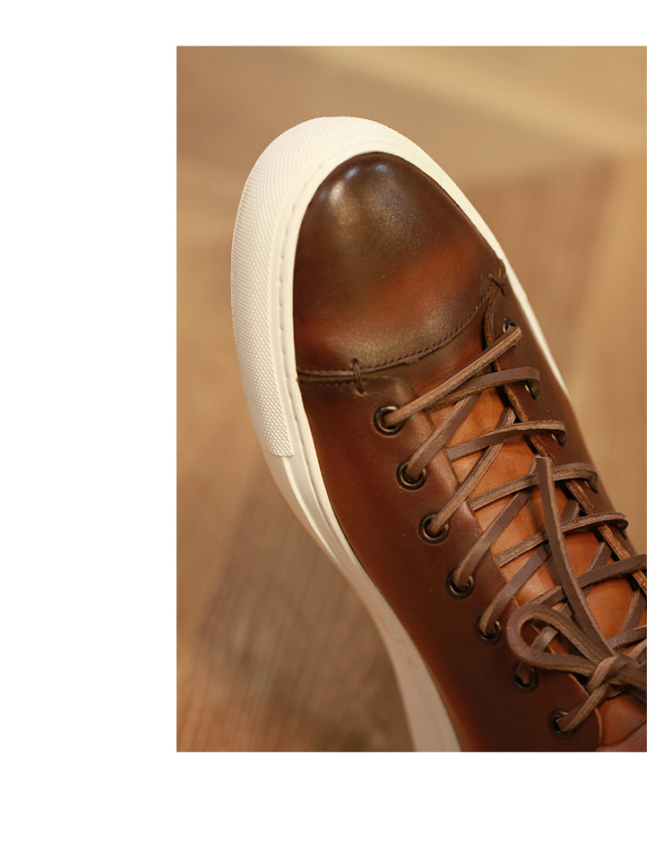 Retro All-match Casual Lace-up Sneakers Handmade
