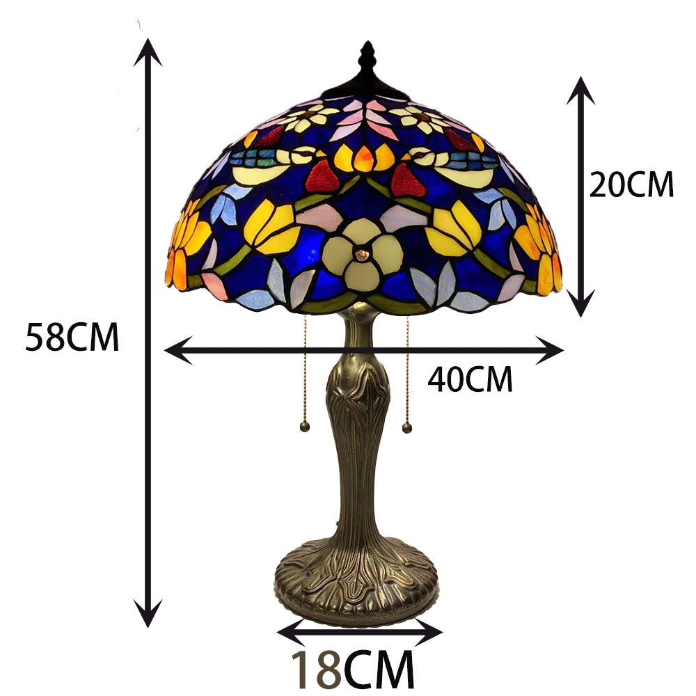 Luxury And Exquisite Bird Strawberry Pattern Table Lamp