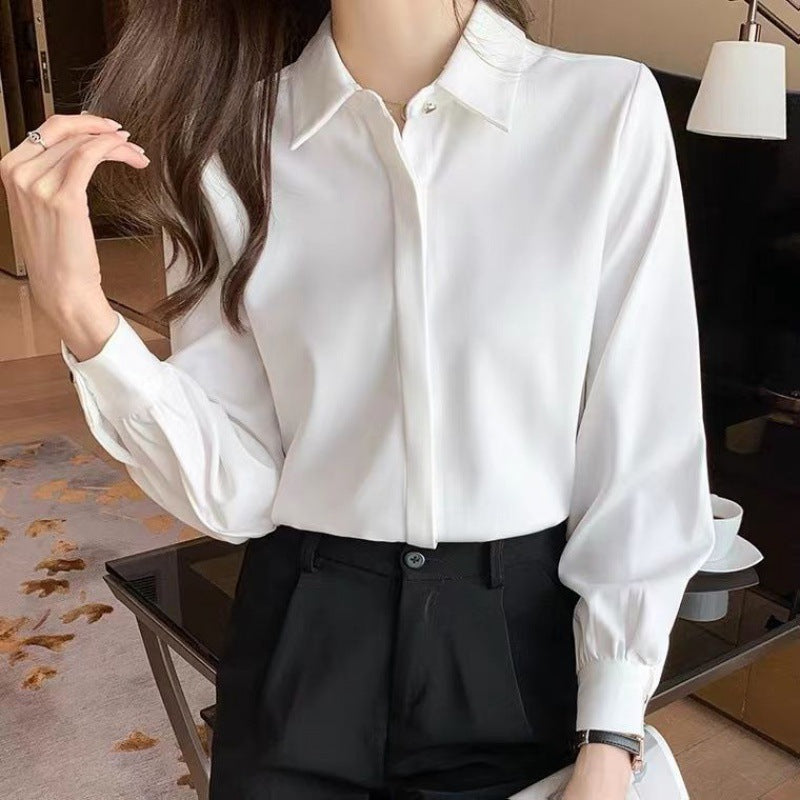 White Shirt Women's Autumn French Chic Top