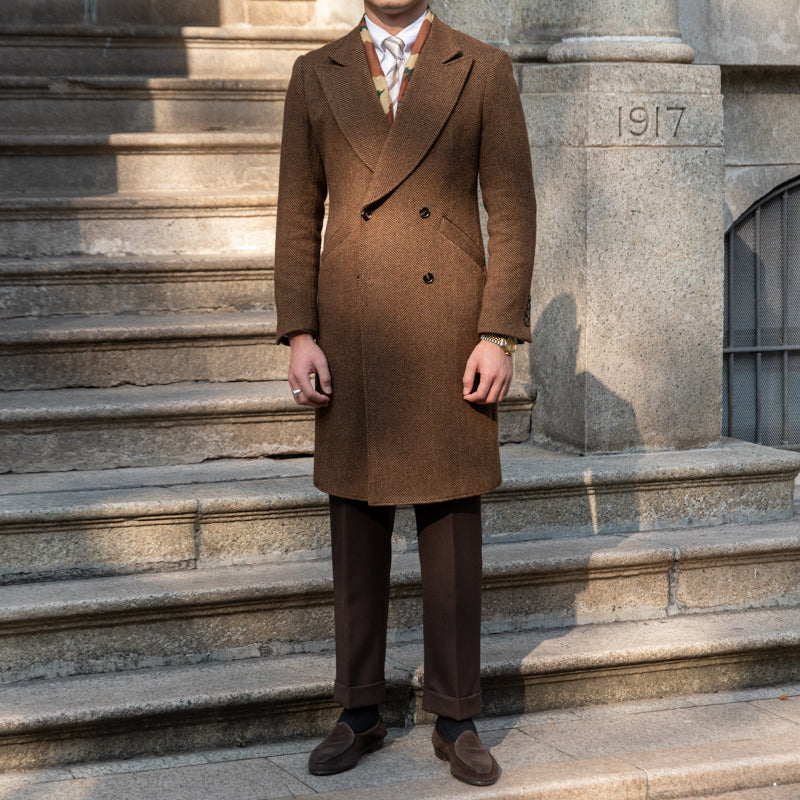 Men's Vintage Wool Brown Denim Jacket