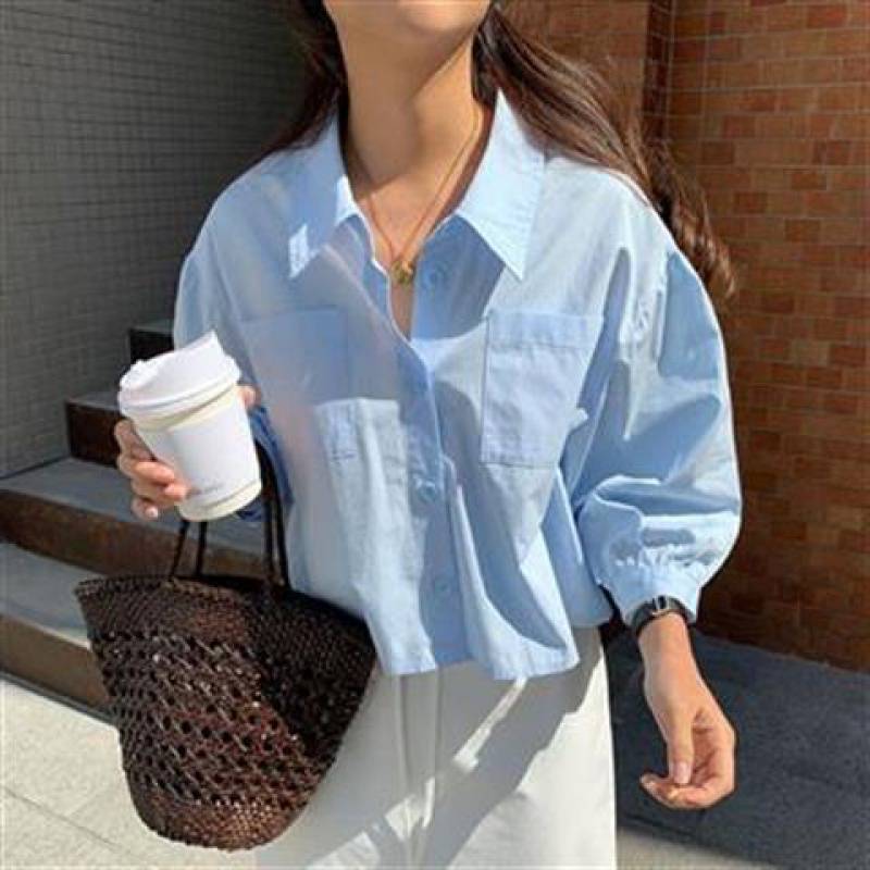 Women's Fashion Casual Single Breasted Lapel Loose Shirt