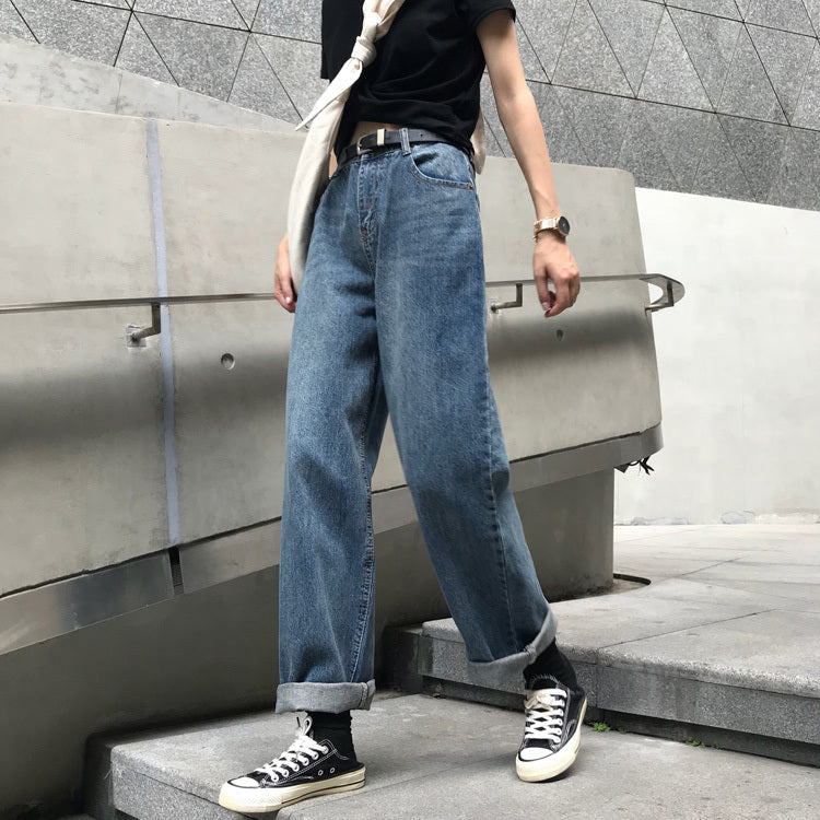 Women's High Waist Slim Wide Leg Jeans