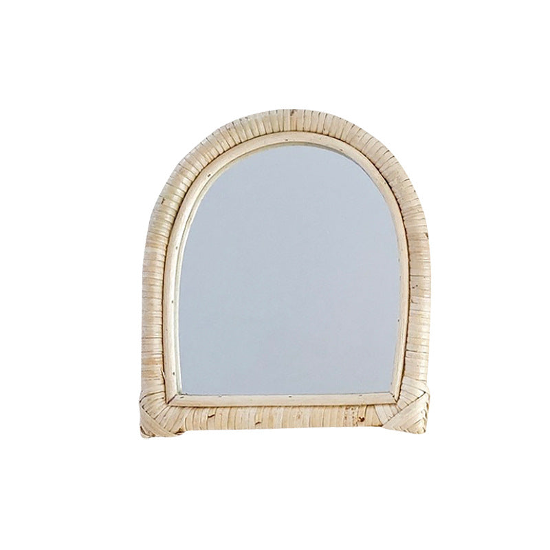 Ancient Style Rattan Makeup Mirror Makeup Mirror