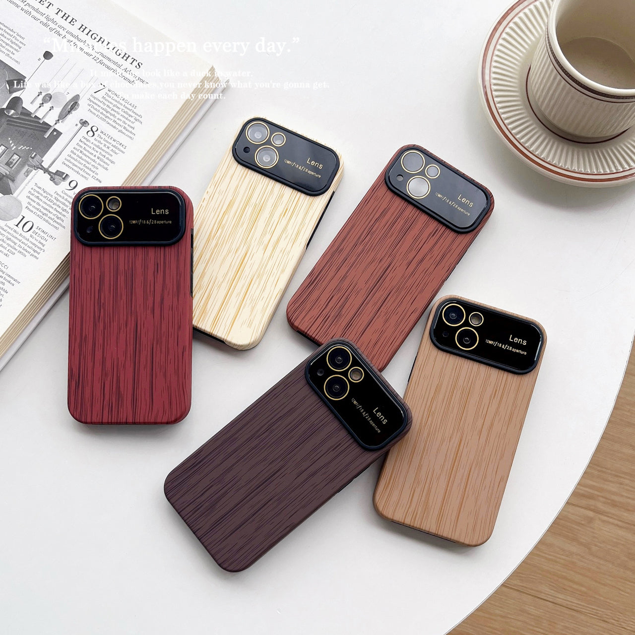 Fashion Personality New Wood Grain Phone Case