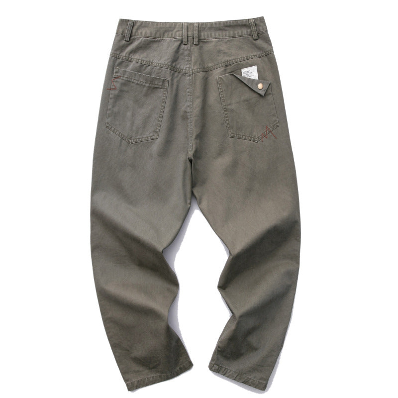 Men's Loose Straight Cargo Casual Pants