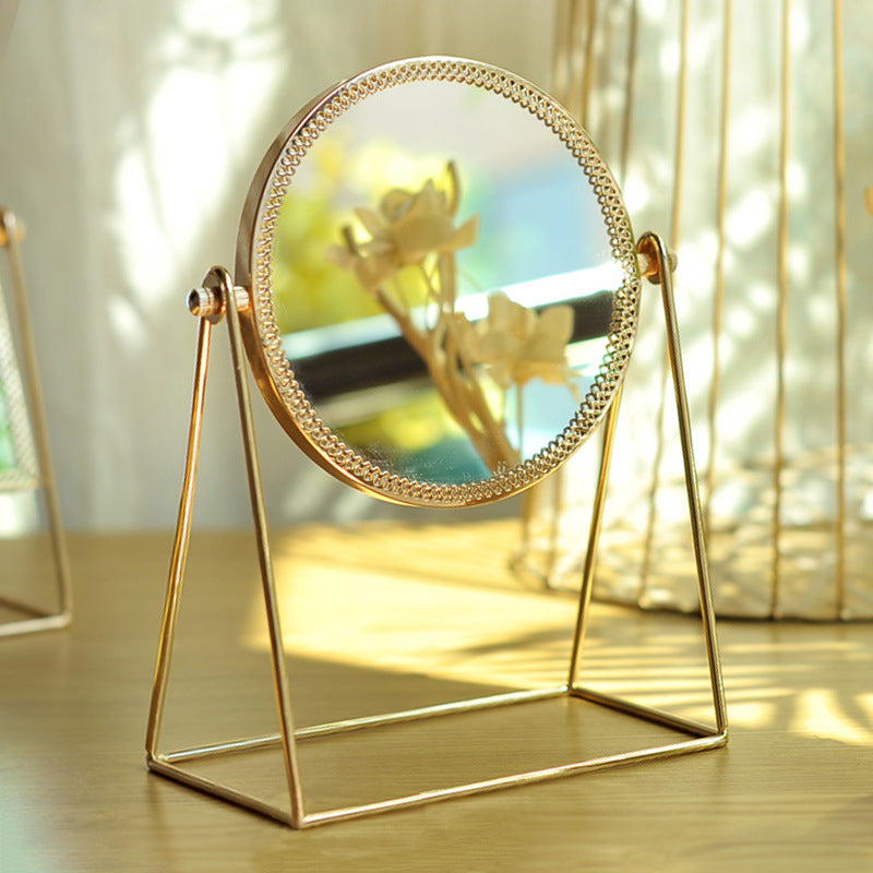 Wrought Iron Table Mirror Dressing Table Makeup Mirror