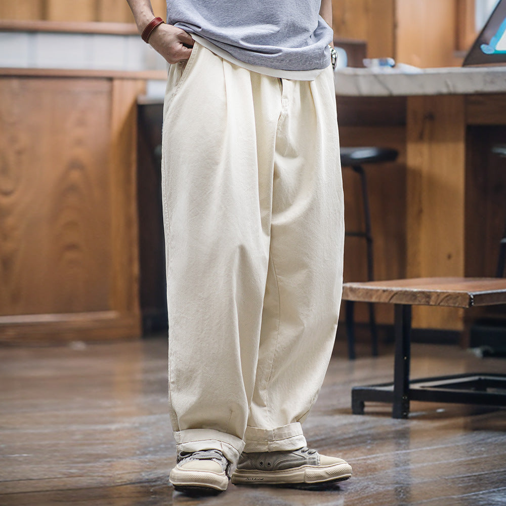 Loose Wide Leg Leisure Pants Men's Spring